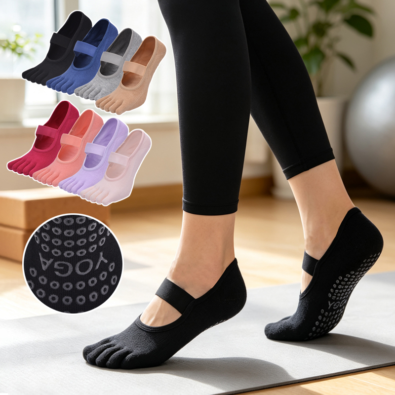 Medias Para Pilates Y Yoga - Chaussettes de Pilates antidérapantes à cinq