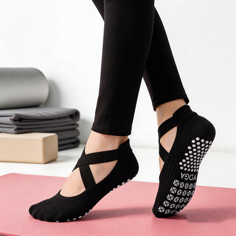 Medias Para Pilates Y Yoga - Chaussettes de yoga antidérapantes pour femmes,